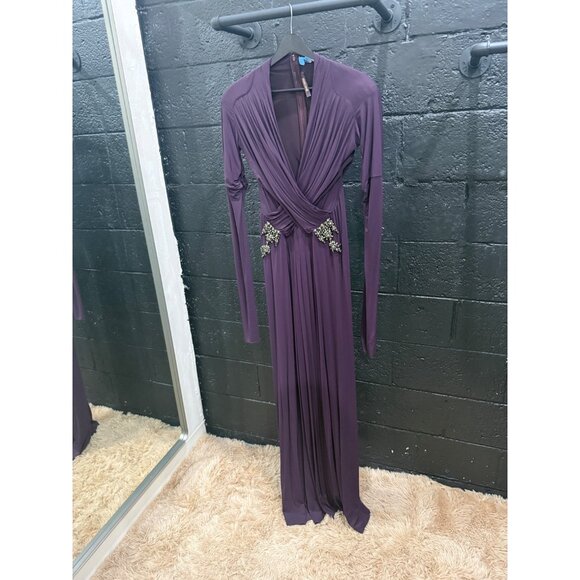 Roberto Cavalli Purple Silk Gown - Picture 4 of 6